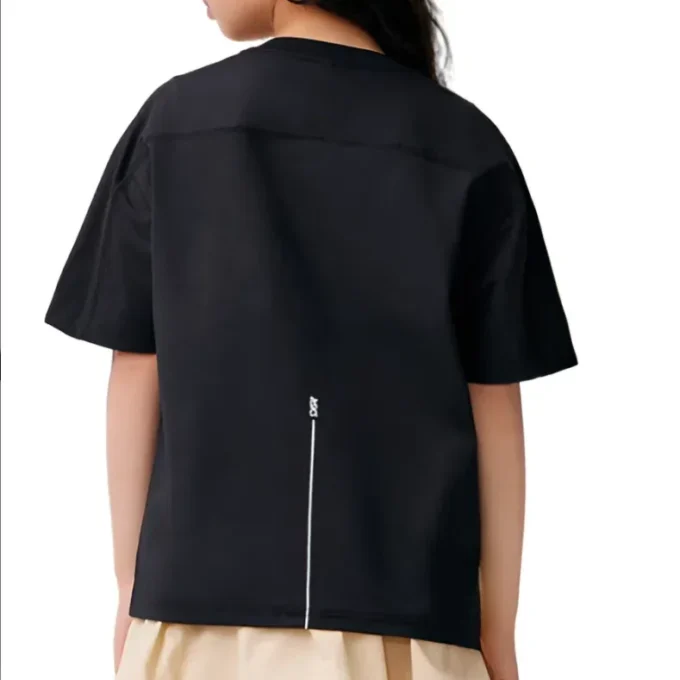 T-Shirt mit Logo-Aufnäher „Black“