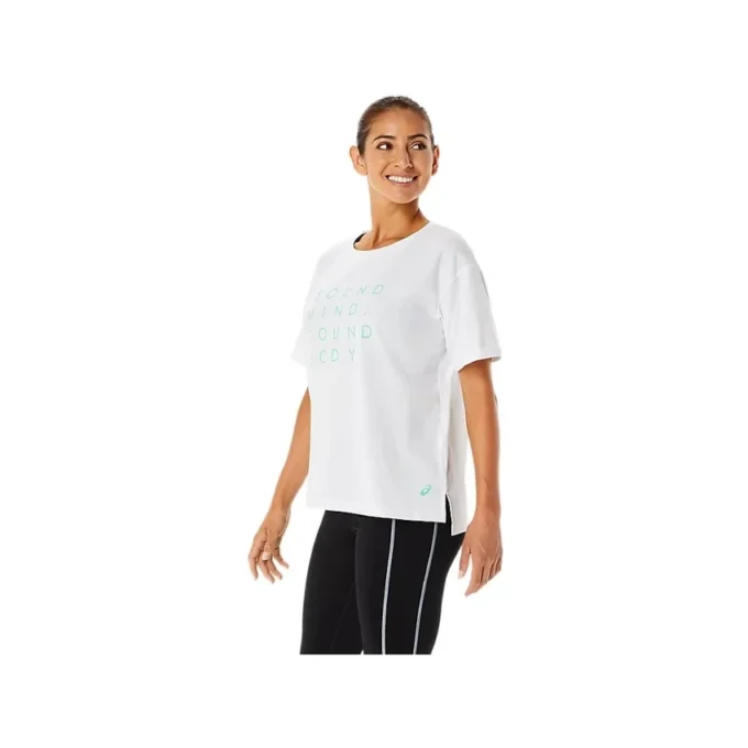 Training Core Relaxed Graphic T-Shirt „Weiß“