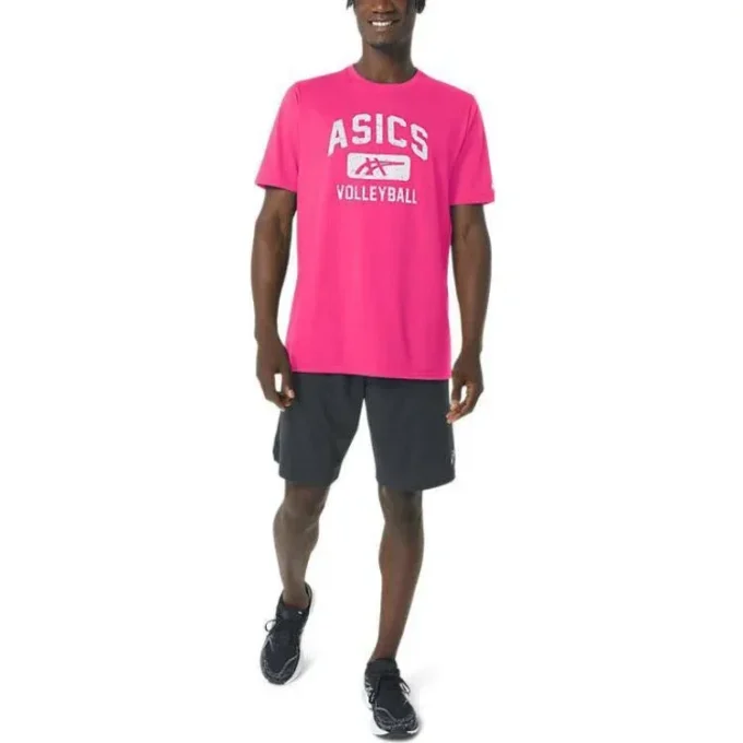 Volleyball-T-Shirt mit Grafik „Hot Pink“